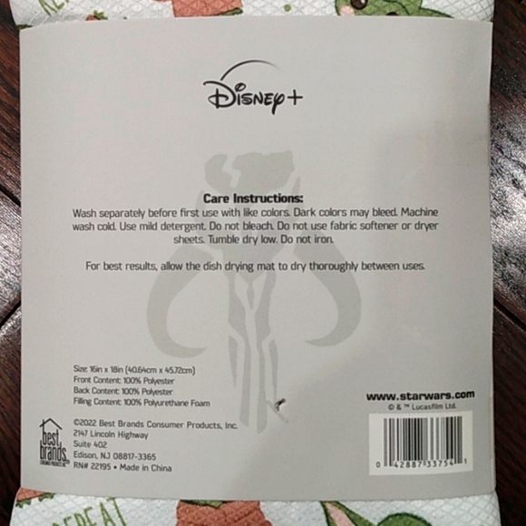 Star Wars The Mandalorian Yoda Grogu Dish Drying Mats 2 pack - Picture 5 of 7